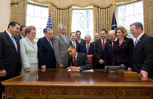Obama signs an Executive Order that reaffirms the Patient Protection and Affordable Care Act's